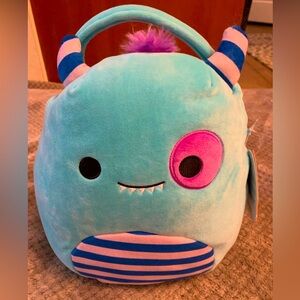 NWT Squishmallows 12" Rorty The Monster Halloween Plush Treat Pail